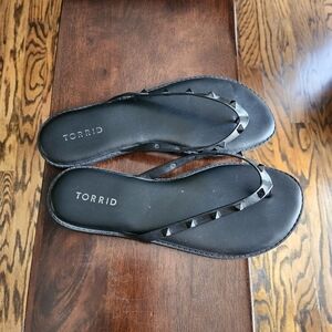 Torrid Black Studded FlipFlops